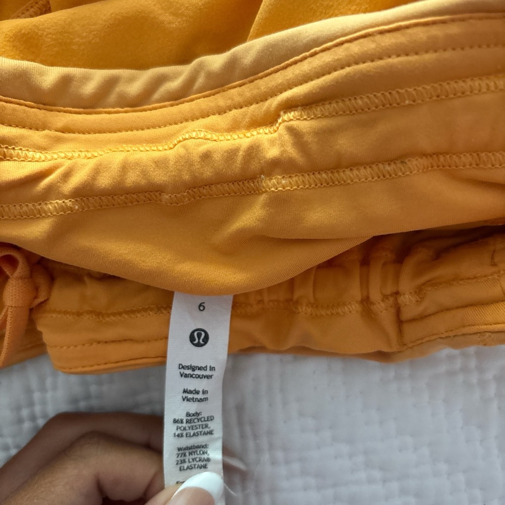 Lululemon Athletica Orange Skirt Lightweight Athletic Wear